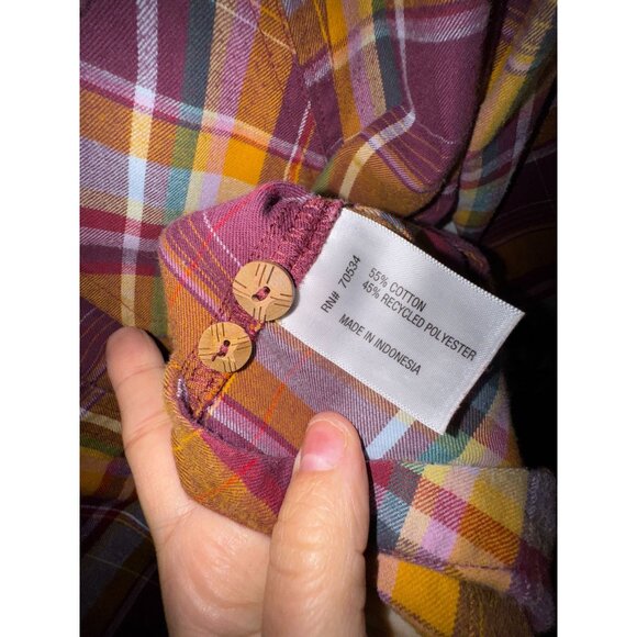 Orvis Womens Plaid Button-Up Shirt Size Medium‎ Cotton Flannel Western ranch - Picture 4 of 10